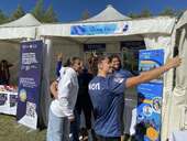 Welcome to UP 2025 - Welcome to ΝΟΠ Το περίπτερο του ΝΟΠ στην εκδήλωση υποδοχής των νέων φοιτητών και φοιτητριών στο Πανεπιστήμιο Πατρών University of Patras