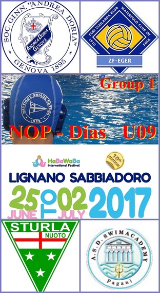 NOΠ: Σχολές εκμάθησης υδατοσφαίρισης (K09). Τουρνουά ΗaBaWaBa: Μαζί με τις σπουδαιότερες ευρωπαϊκές ομάδες ο ΝΟΠ στο Lignano της Ιταλίας 25/06 έως 02/07. Η ομάδα Δίας του ΝΟΠ (Κ09)