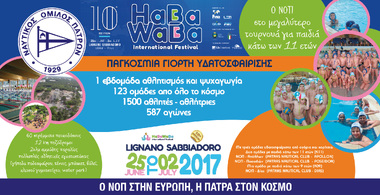 NOΠ: Ακαδημίες υδατοσφαίρισης (K09 & Κ11) Ο ΝΟΠ στην Ευρώπη, η Πάτρα στον Κόσμο. Σάββατο μεσημέρι στις 14:30 η αναχώρηση της αποστολής για το διεθνές Τουρνουά υδατοσφαίρισης ΗaBaWaBa : Μαζί με τις σπουδαιότερες ευρωπαϊκές ομάδες ο ΝΟΠ στο στο Lignano της Ιταλίας (25/06 έως 02/07)