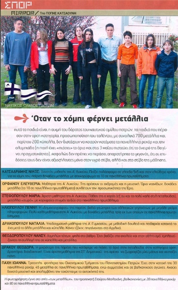 NOΠ: Αρχείο - Φωτογραφίες.  Η κολυμβητική ομάδα του ΝΟΠ το 2003-04