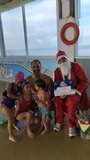 Baby swimming _christmass in pool 2023