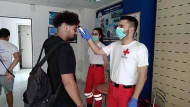 ΝΟΠ: Διοίκηση. Ενδεικτικές θερμομετρήσεις κατα την είσοδο στις εγκαταστάσεις του ΝΟΠ Συνεργασία με το ΕΕΣ